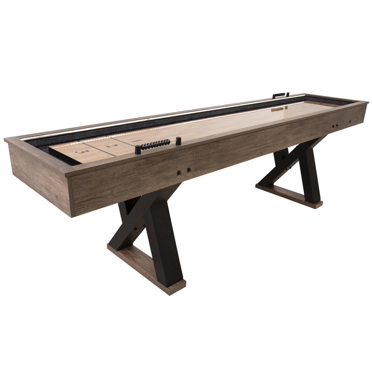Kirkwood 9’ LED Light up Shuffleboard Table with Bowling