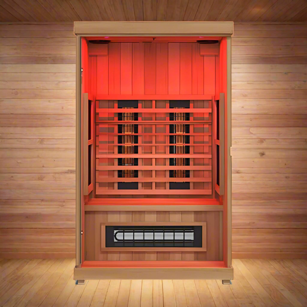 2-Person Home Infrared Sauna With Built-In LCD Touchscreen