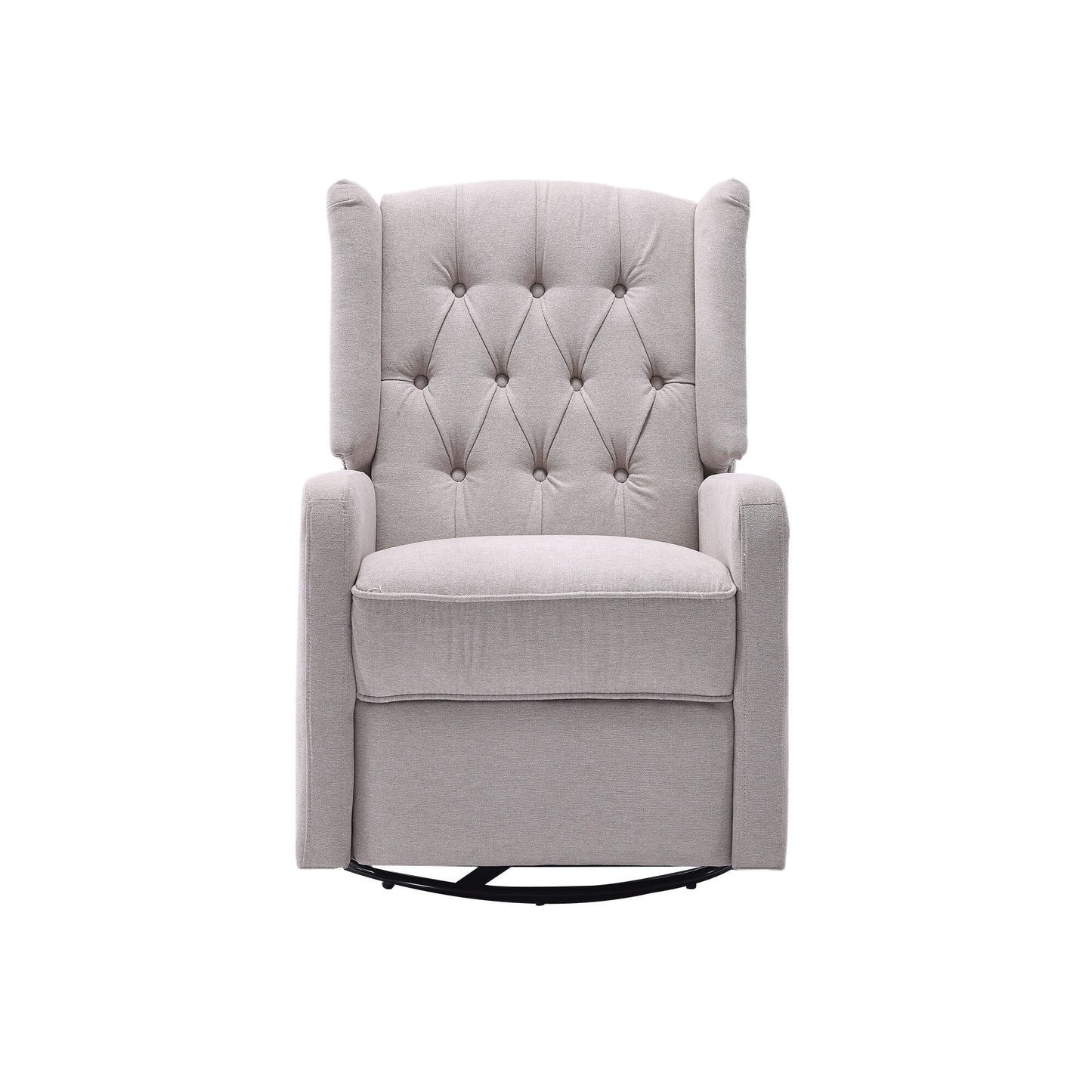 COOLMORE Rocking Recliner Chair,360 Degree Swivel Nursery Rocking Chair,Glider Chair,Modern Small Rocking Swivel Recliner Chair for Bedroom,Living Room Chair Home Theater Seat (Beige)