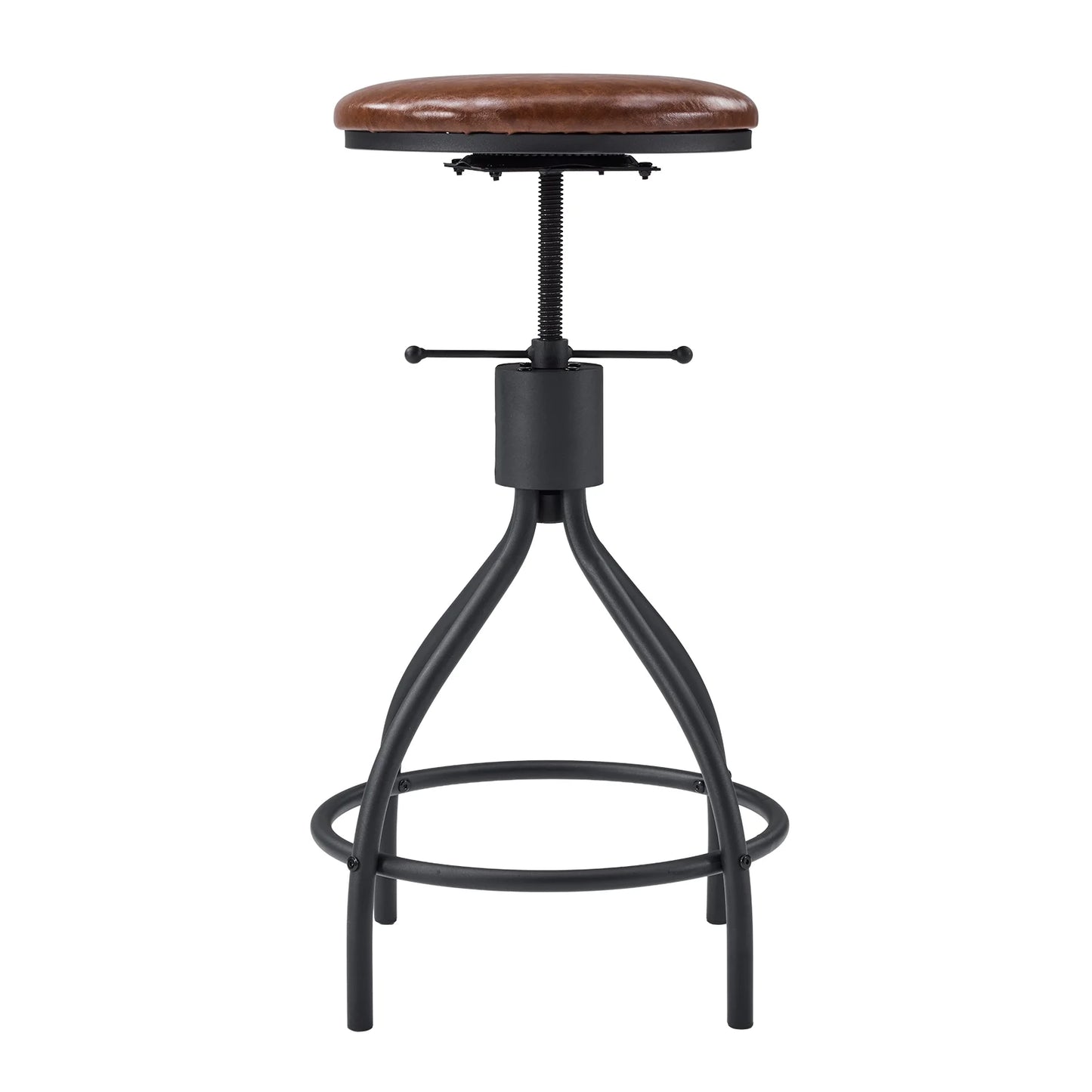 84" Bar Table and Chairs Set for 4~6, Pub Set for 4 PU Padded Barstools Swivel Stool Dining Table Set, Modern Dining Set for 4, Retro Brown