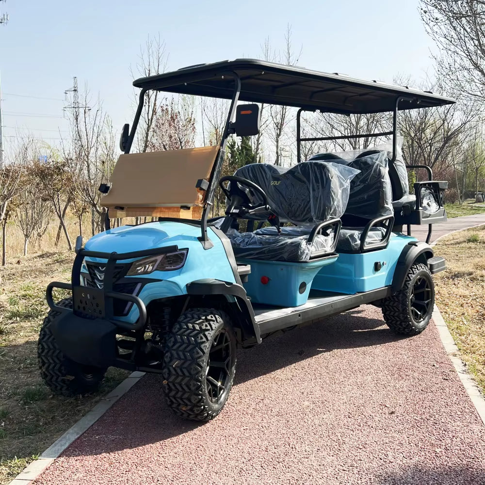 2025 Hot Sale off Road Club 4 6 Seater 60V Car Hunting Cart Golf Car 5000W Electric Golf Cart with Lithium Battery