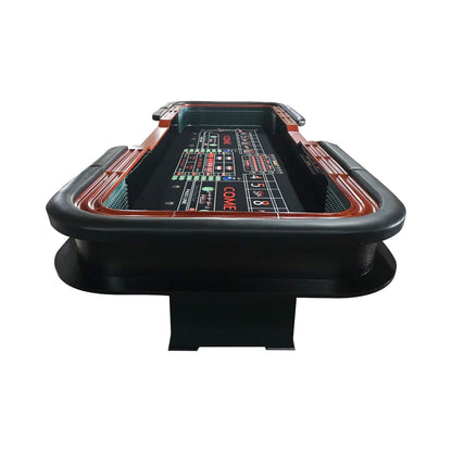 12FT Casino Style Craps Table With Full Drink Rail And Cushion Rim Cover (SAK35098)