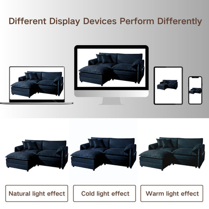Modular Sectional Sofa, Oversized Deep Seat U Shaped Couch Set for Living Room