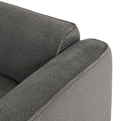 U_Style Luxury living room double-needle cut velvet sofa, 4-seater with pure sponge seat cushions and a detachable footstool, includes 3 throw pillows. Ideal for living rooms, apartments, and more.