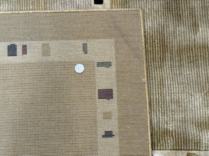 Large Wool Rug 10x13, Panel Design, Modern Contemporary Carpet