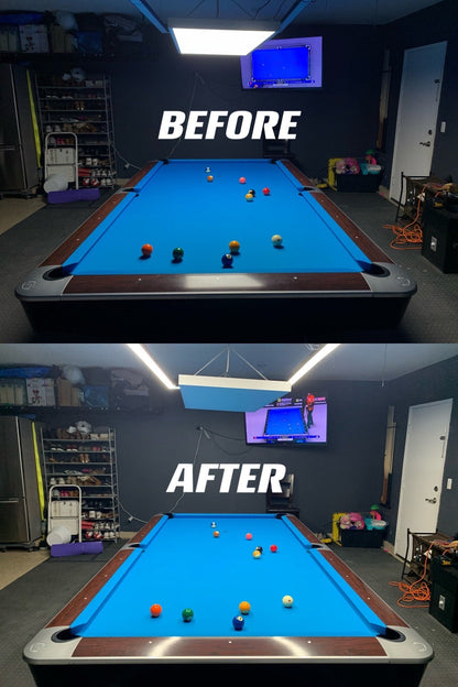 Perimeter Billiard Lights LED Pool Table Lighting 7' 8' 9' - Dimmable