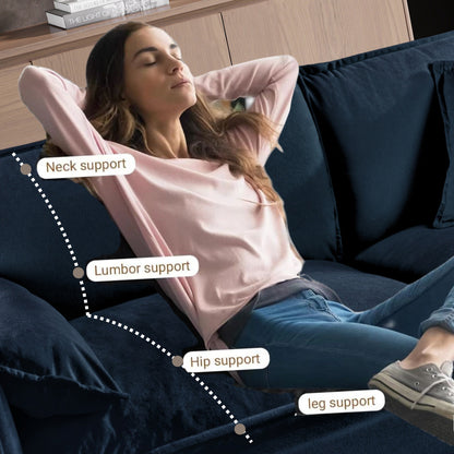 Modular Sectional Sofa, Oversized Deep Seat U Shaped Couch Set for Living Room
