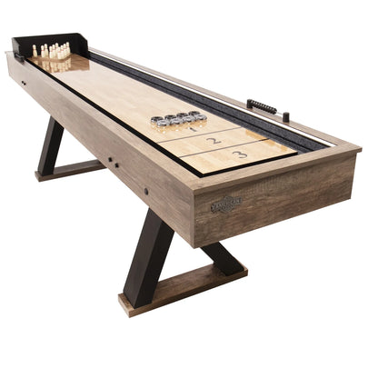 Kirkwood 9’ LED Light up Shuffleboard Table with Bowling
