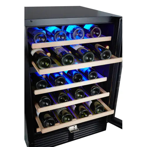 Wine Cabinet 24 inch Dual Zone Wine Refrigerator 46 Bottles Built-in Wine Refrigerator