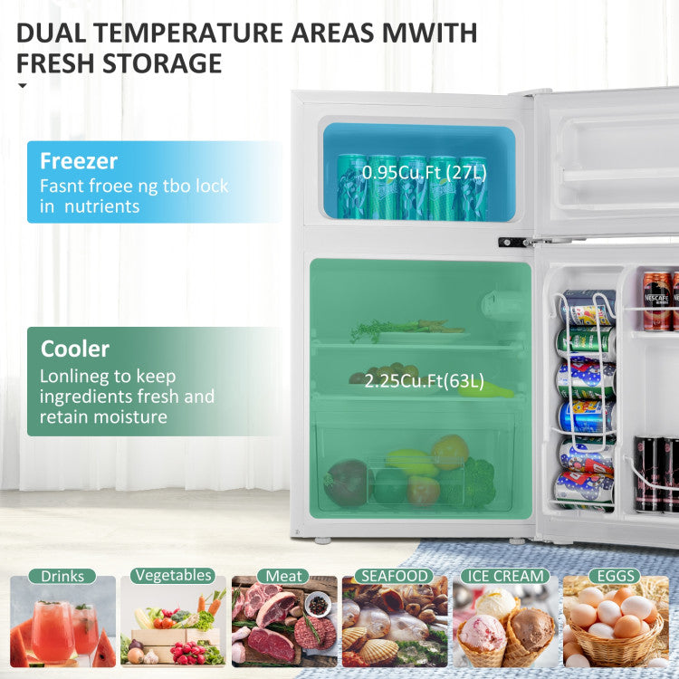 Black 3.2 cu. ft. Retro Mini Refrigerator
