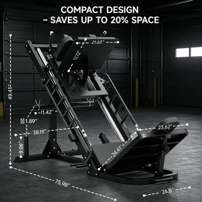 45-Degree Leg Press Hack Squat Machine With Weight Storage