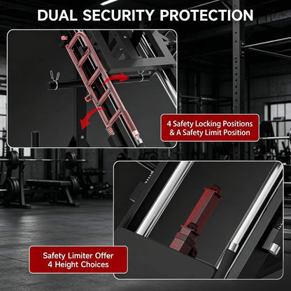 45-Degree Leg Press Hack Squat Machine With Weight Storage