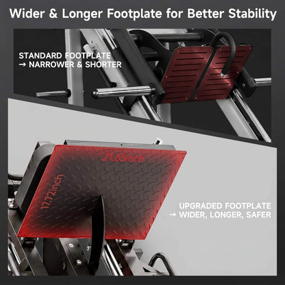 45-Degree Leg Press Hack Squat Machine With Weight Storage