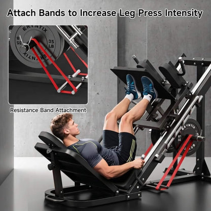 45-Degree Leg Press Hack Squat Machine With Weight Storage