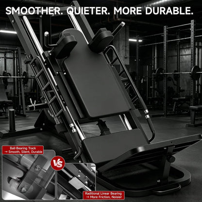 45-Degree Leg Press Hack Squat Machine With Weight Storage