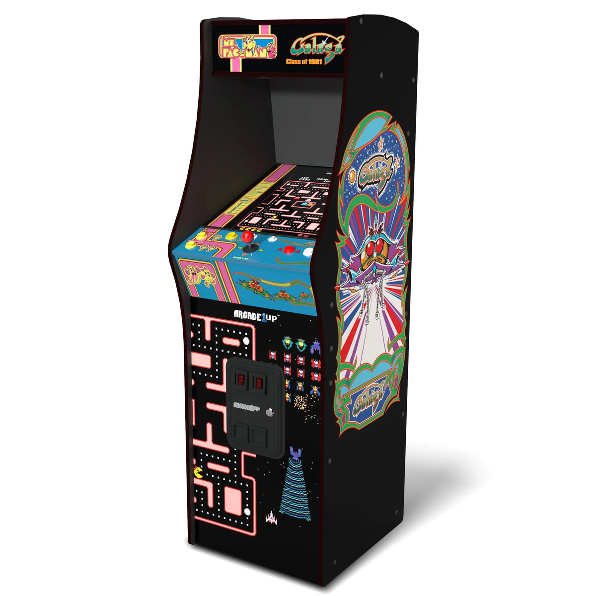 Ms. PAC-MAN & GALAGA Class of '81 Deluxe Arcade Game with WIFI, 12 Classic Games, and 17-Inch Screen