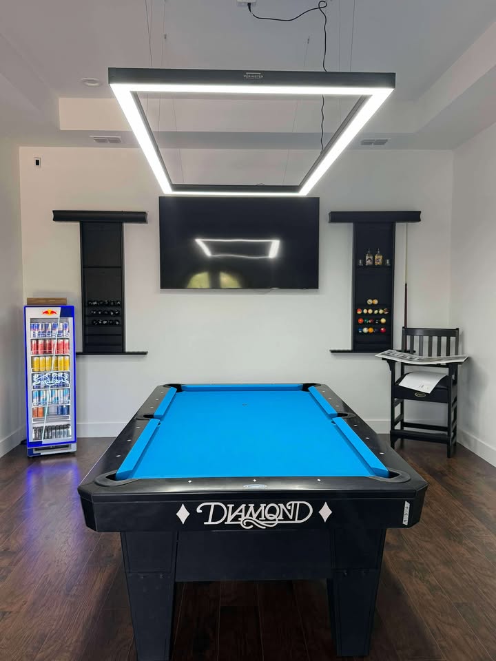 Perimeter Billiard Lights LED Pool Table Lighting 7' 8' 9' - Dimmable