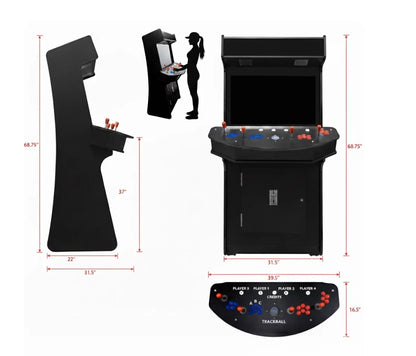 4-Player Stand-Up Arcade with 2 Shooting Guns – 4600+ Retro Games