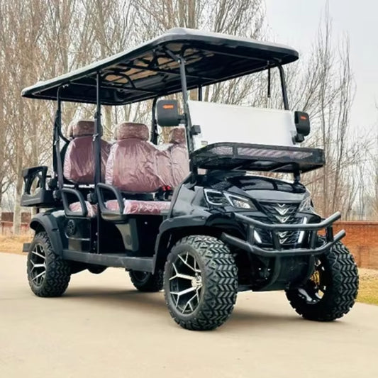 2025 Hot Sale off Road Club 4 6 Seater 60V Car Hunting Cart Golf Car 5000W Electric Golf Cart with Lithium Battery