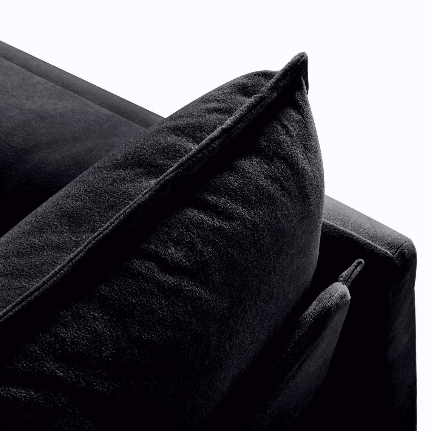 Modular Sectional Sofa, Oversized Deep Seat U Shaped Couch, Chenille,Black