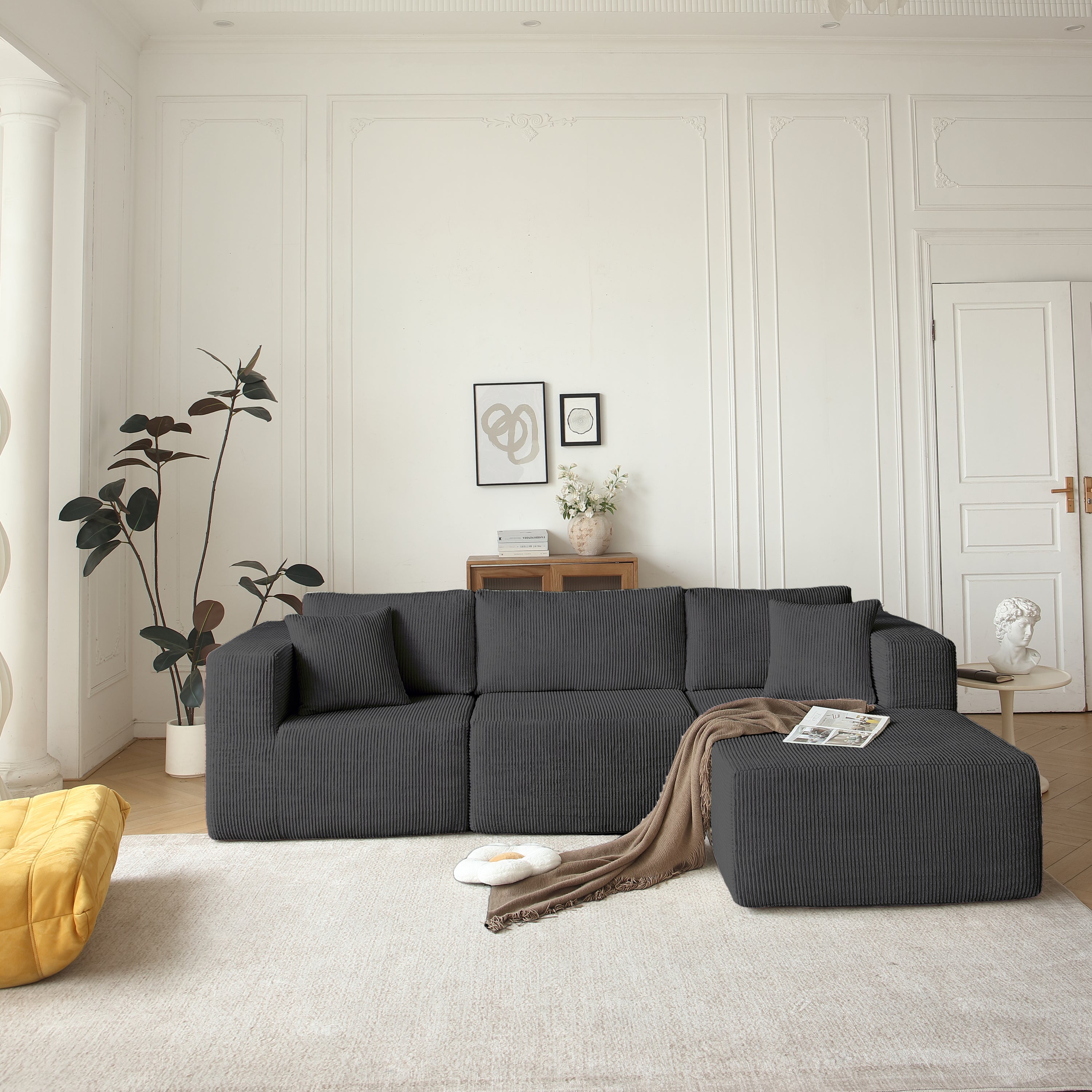 Sectional Sofa and Module, Mid-Century Modern L Shaped for Living Room ...