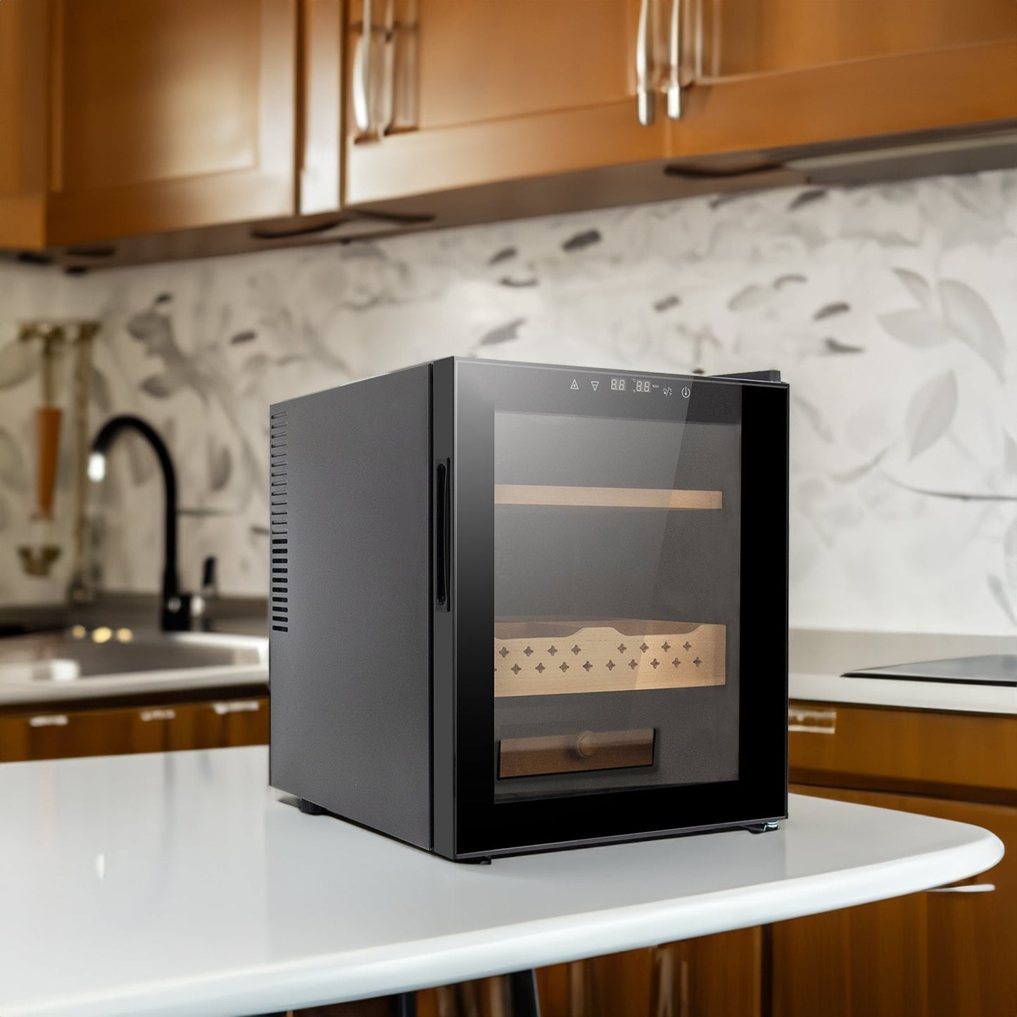 50L Cigar Humidors with 3-IN-1 Cooling, Heating & Humidity Control, 250 Counts Capacity Cigar Humidor Humidifiers with Constant Temperature Controller