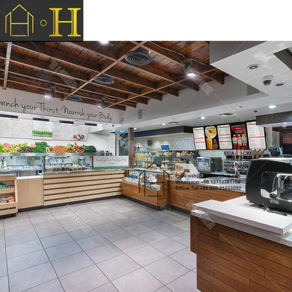 Modern Cafe Interior Design Furniture Decoration Bar Counter Design Coffee Bar Counters for Sale Bubble Tea Shop Showcase