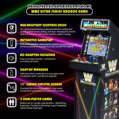 WWE Ultra Series Game Machine with 17" Liquid Crystal Screen & 5 Games