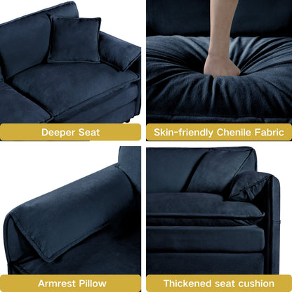 Modular Sectional Sofa, Oversized Deep Seat U Shaped Couch Set for Living Room