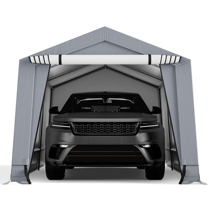 10 x 16/10 x 20 Feet Outdoor Heavy-Duty Carport with 2 Doors-10 x 16 ft