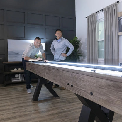 Kirkwood 9’ LED Light up Shuffleboard Table with Bowling