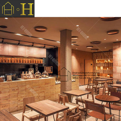 Modern Cafe Interior Design Furniture Decoration Bar Counter Design Coffee Bar Counters for Sale Bubble Tea Shop Showcase