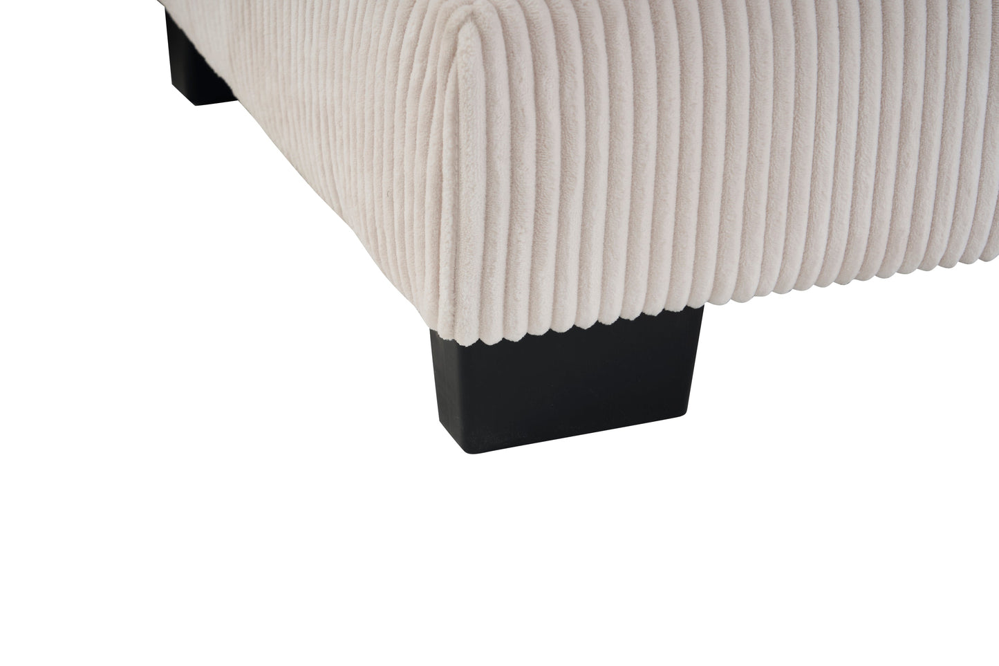 Modern U Shaped 6-seat Sectional Sofa Couch with one Ottoman and three toss pillow