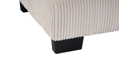 Modern U Shaped 6-seat Sectional Sofa Couch with one Ottoman and three toss pillow
