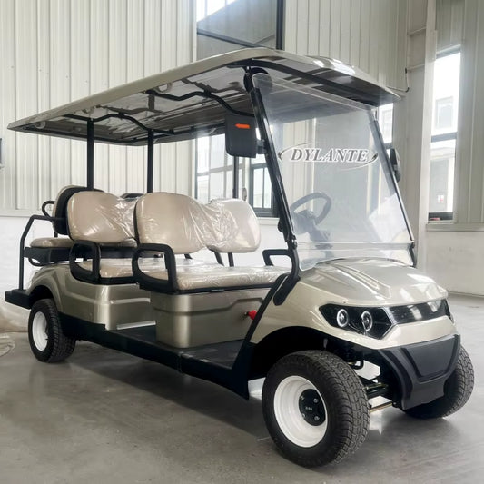Hot Selling New Solar Panel Powered 4KW 5KW Off-Road Vehicle 60V Lithium Battery Adult 6 Seater 4 Wheel Beach Golf Cart