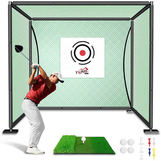 Golf Driving Cage – Green Net, Multiple Sizes