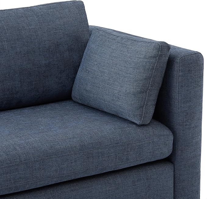 CHITA Oversized Modular Cloud Sectional Sofa Set, FSC Certified U Shaped Couch with Reversible Chaise Modular Sectional Couch, 112 inch Width,5 Seat Modular Sofa Includes 2 Storage Ottomans, Blue
