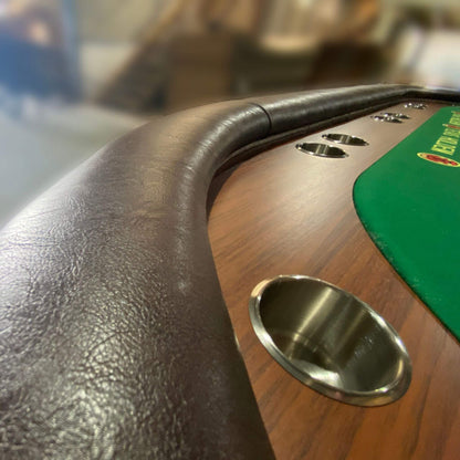 Luxury 96-Inch Gaming Table With LED Lights, Durable Velvet Surface, And Sturdy Pedestal Base (SAK92853)