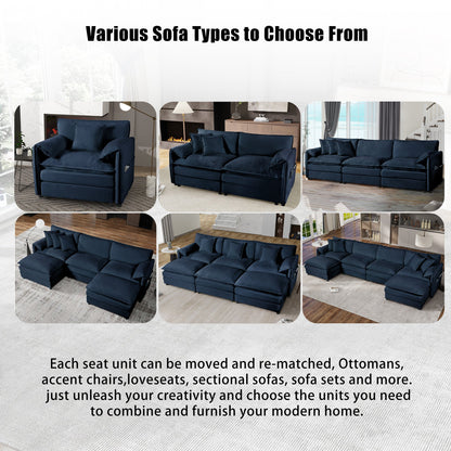 Modular Sectional Sofa, Oversized Deep Seat U Shaped Couch Set for Living Room
