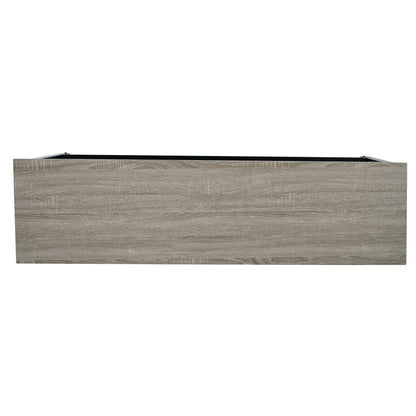 TOPMAX Counter Height Extra Long Dining Table Set with 3 Stools Pub Kitchen Set Side Table with Footrest  Gray