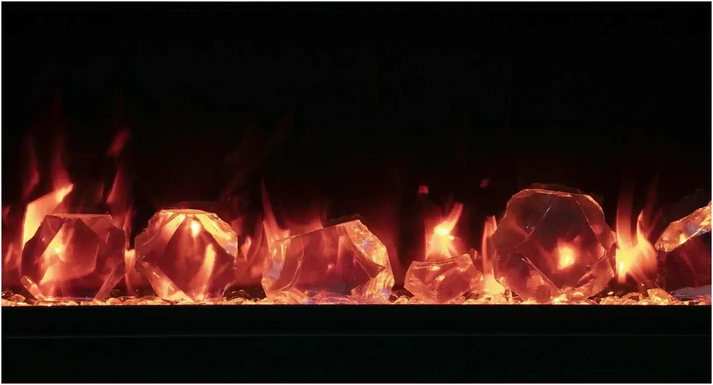 Amantii Symmetry Lumina 50" Smart Electric Fireplace with Front Vent Heat for Indoor/Outdoor Built-in Installation