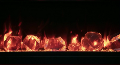 Amantii Symmetry Lumina 50" Smart Electric Fireplace with Front Vent Heat for Indoor/Outdoor Built-in Installation