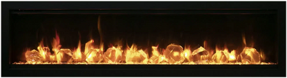 Amantii Symmetry Lumina 50" Smart Electric Fireplace with Front Vent Heat for Indoor/Outdoor Built-in Installation