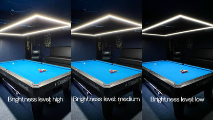 Perimeter Billiard Lights LED Pool Table Lighting 7' 8' 9' - Dimmable