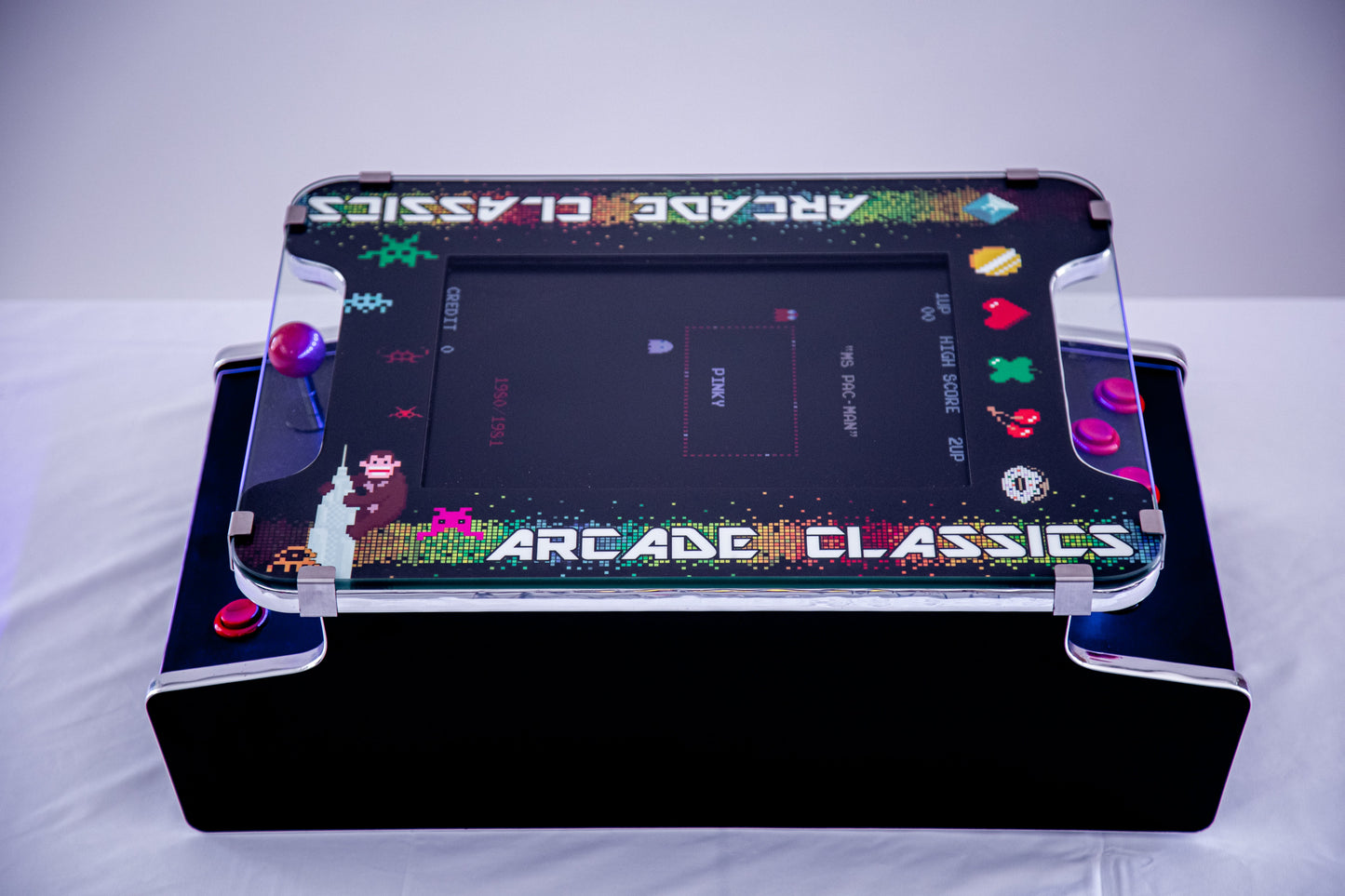 Mini Cocktail Table Arcade Game with 456 Classic and Golden Age Games!