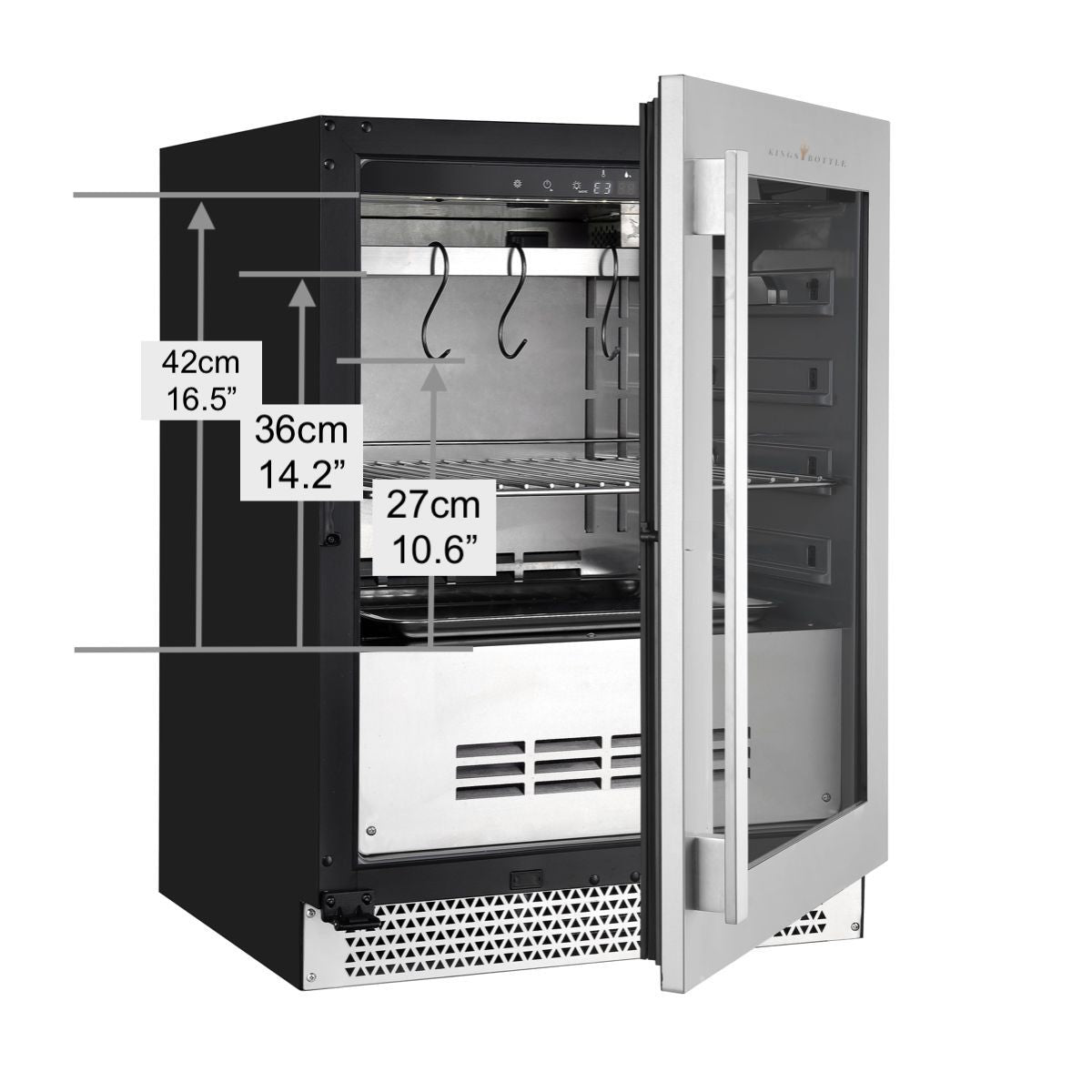 24″ Glass‑Door Meat Aging Fridge (Compact)
