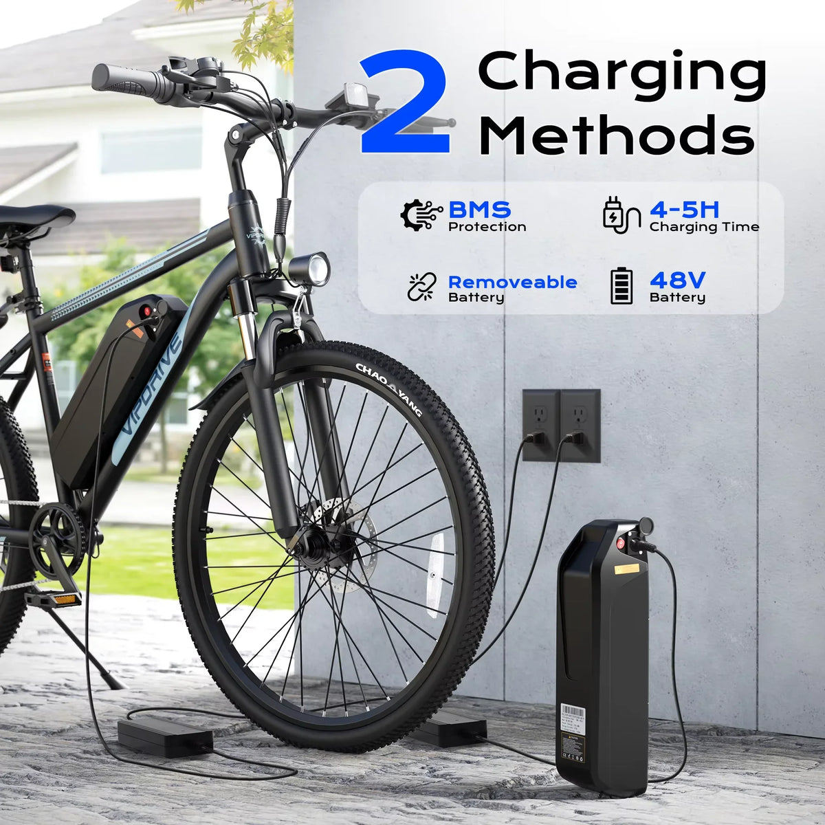 Electric Mountain Bike 750W Peak 48V Battery