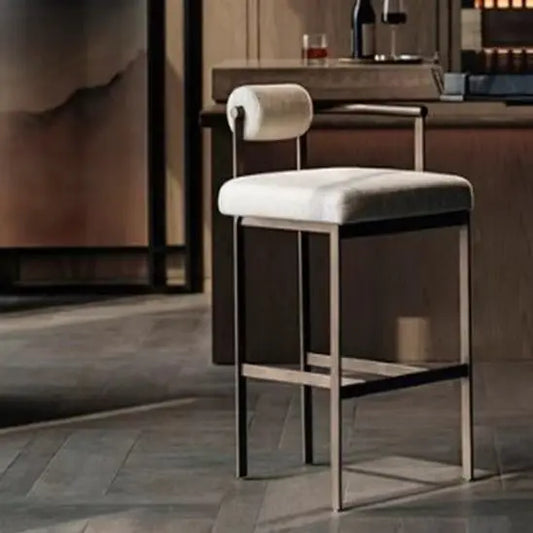 DecorBites™ Industrial Style Bar Chair: High Stool for Home & Front Desk, Nordic Design