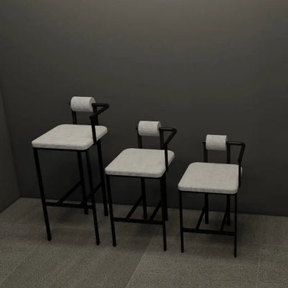 DecorBites™ Industrial Style Bar Chair: High Stool for Home & Front Desk, Nordic Design