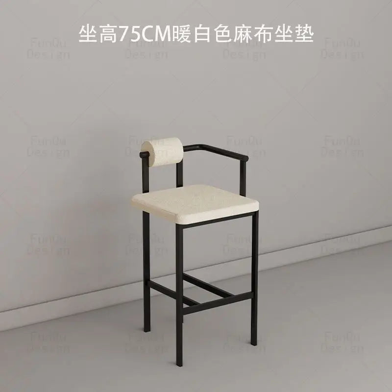 DecorBites™ Industrial Style Bar Chair: High Stool for Home & Front Desk, Nordic Design
